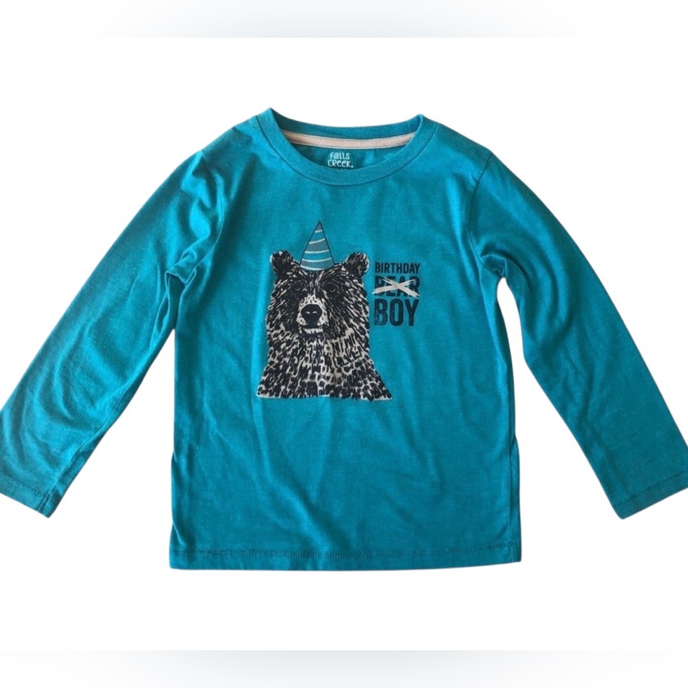 Falls Creek Kids Birthday Boy Long Sleeve T-Shirt Boys Size 4T